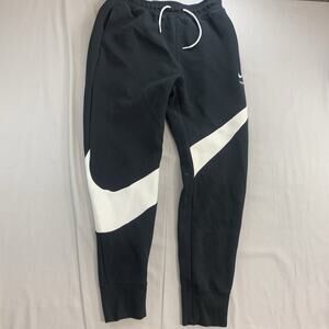 Nike Joggers Sweatpants Big Swoosh Fleece Black Men’s Size Small DH1023-010